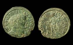 Constantius I Chlorus, as Caesar, Follis, Genius reverse